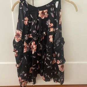 Misa black floral top